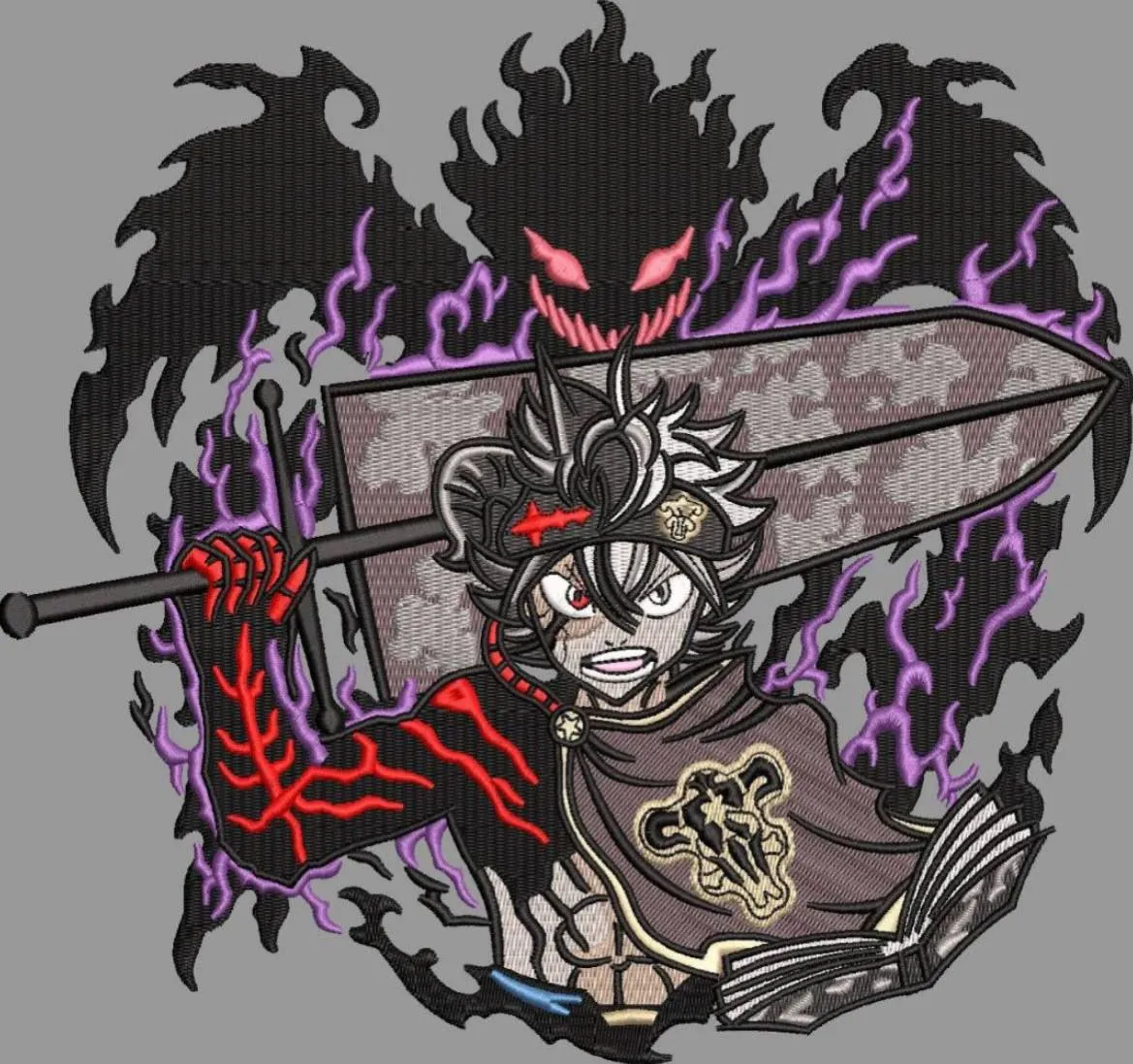 Alternative view of  Asta with Demon Shadow and Sword 