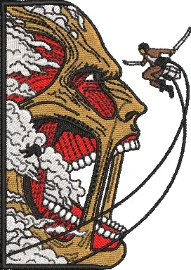 Alternative view of  Colossal Titan and Scout Attack Scene 
