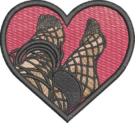 Alternative view of  Fishnet Stockings Heart Patch 