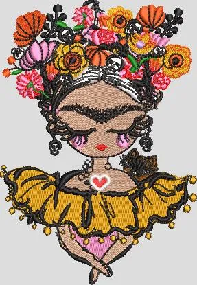 Alternative view of  Girl with Floral Headpiece and Yellow Dress 
