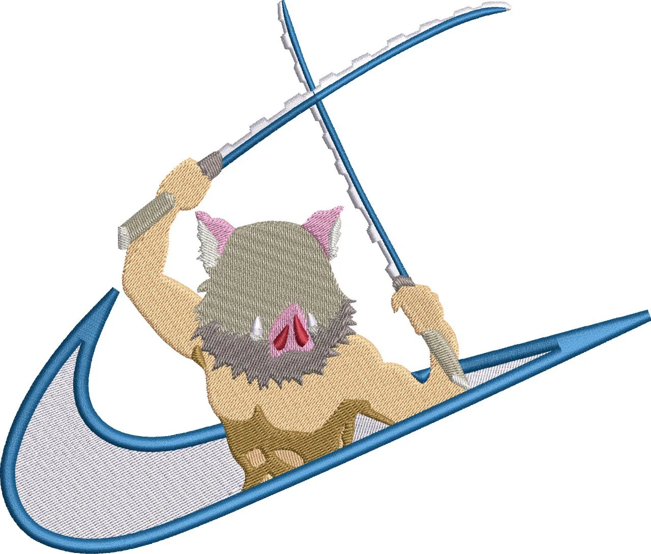Alternative view of  Inosuke Hashibira inside Nike Logo 