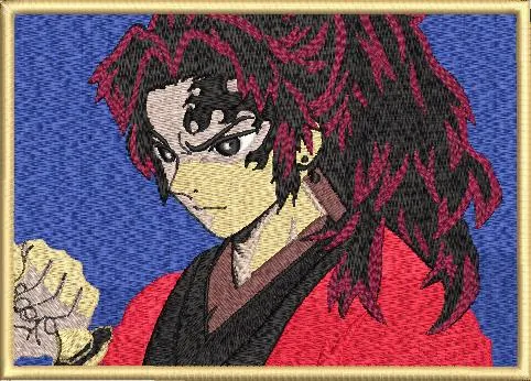 Alternative view of  Kokushibo from Demon Slayer Embroidered Portrait 
