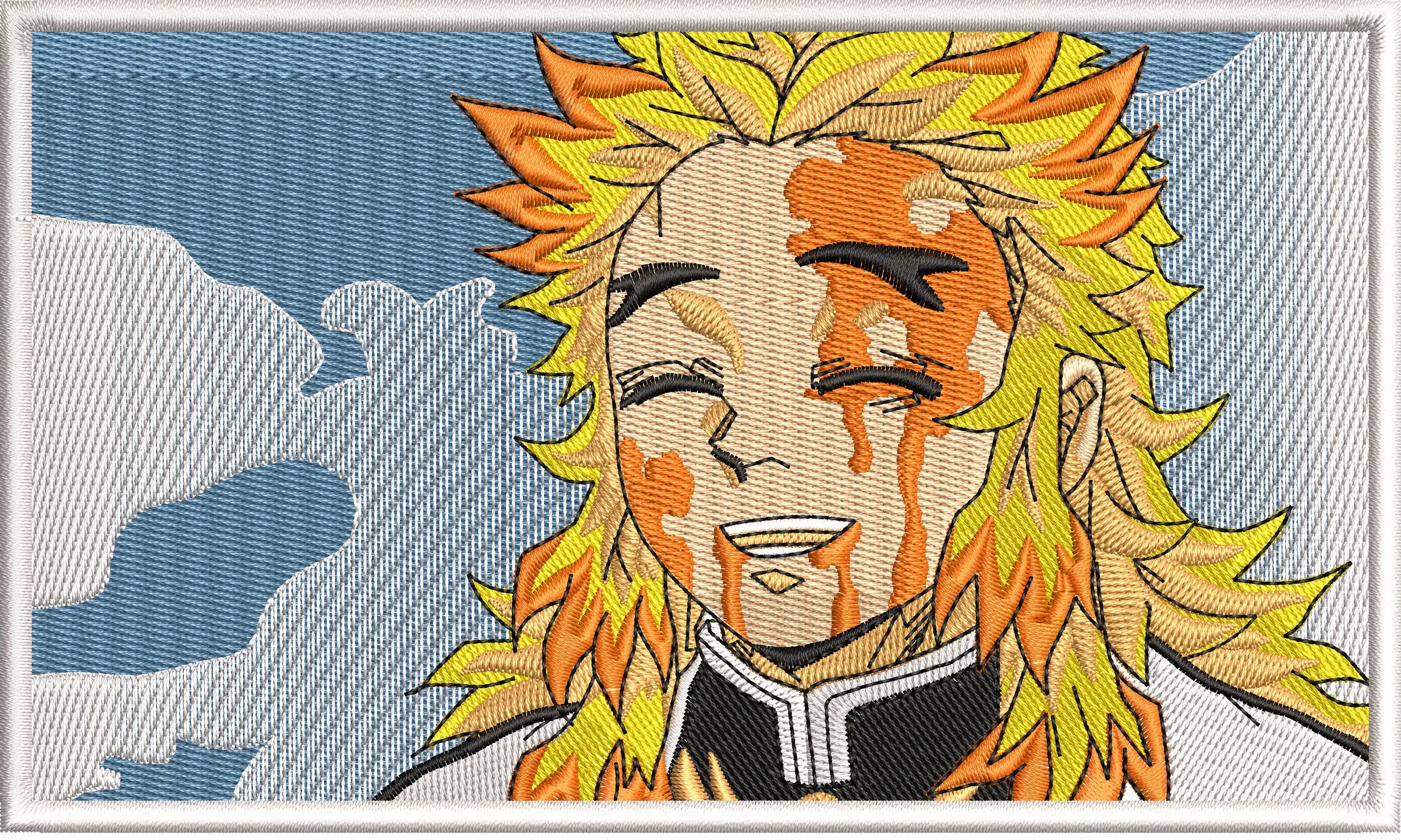 Alternative view of  Kyojuro Rengoku Smiling Embroidered Patch 