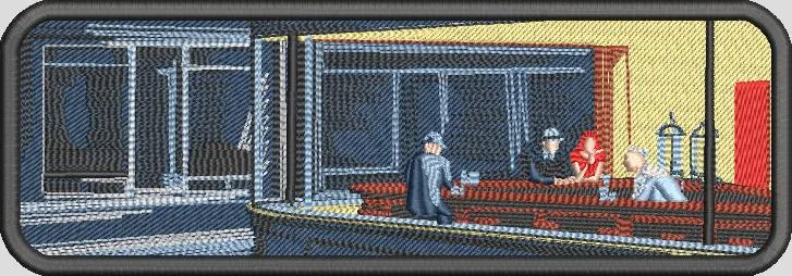 Alternative view of  Nighthawks Diner Embroidered Patch 