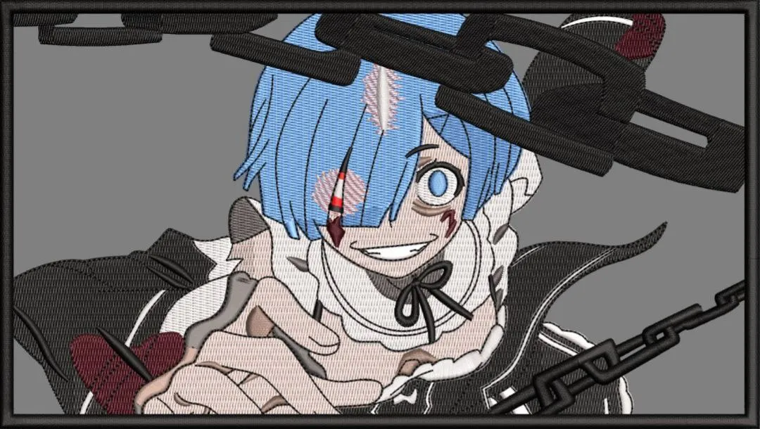 Alternative view of  Rem with Chains Embroidery Patch Style 