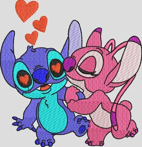 Alternative view of  Stitch and Angel Love Embroidery 