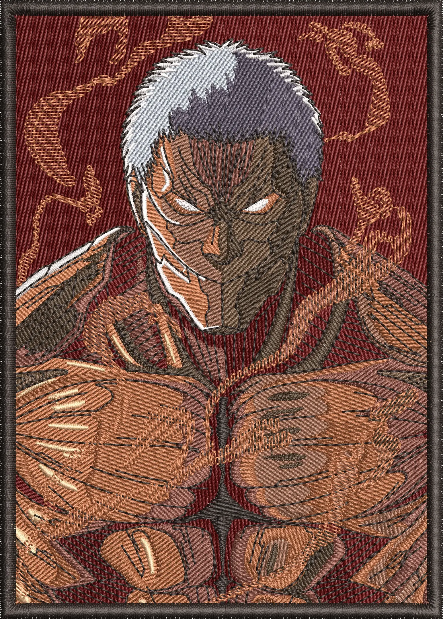  Armored Titan Embroidered Patch Style  embroidery pattern preview