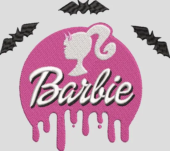  Barbie Dripping Logo with Bats  embroidery pattern preview