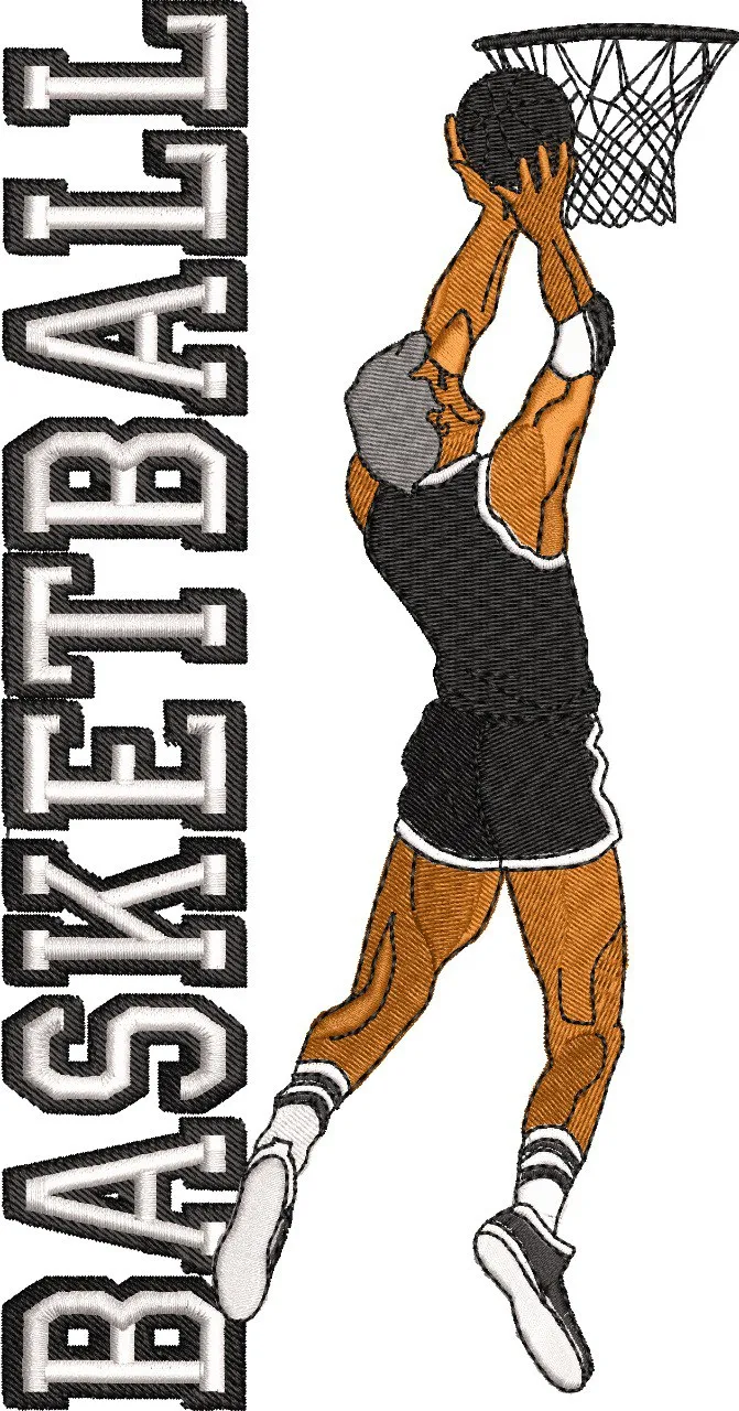  Basketball Player Jump Shot Embroidery  embroidery pattern preview