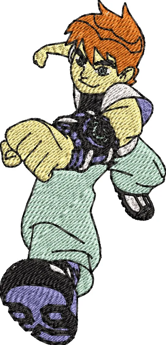  Ben Tennyson Action Pose Embroidery  embroidery pattern preview