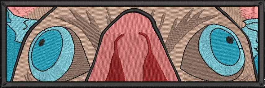  Boar Eyes Closeup Patch  embroidery pattern preview