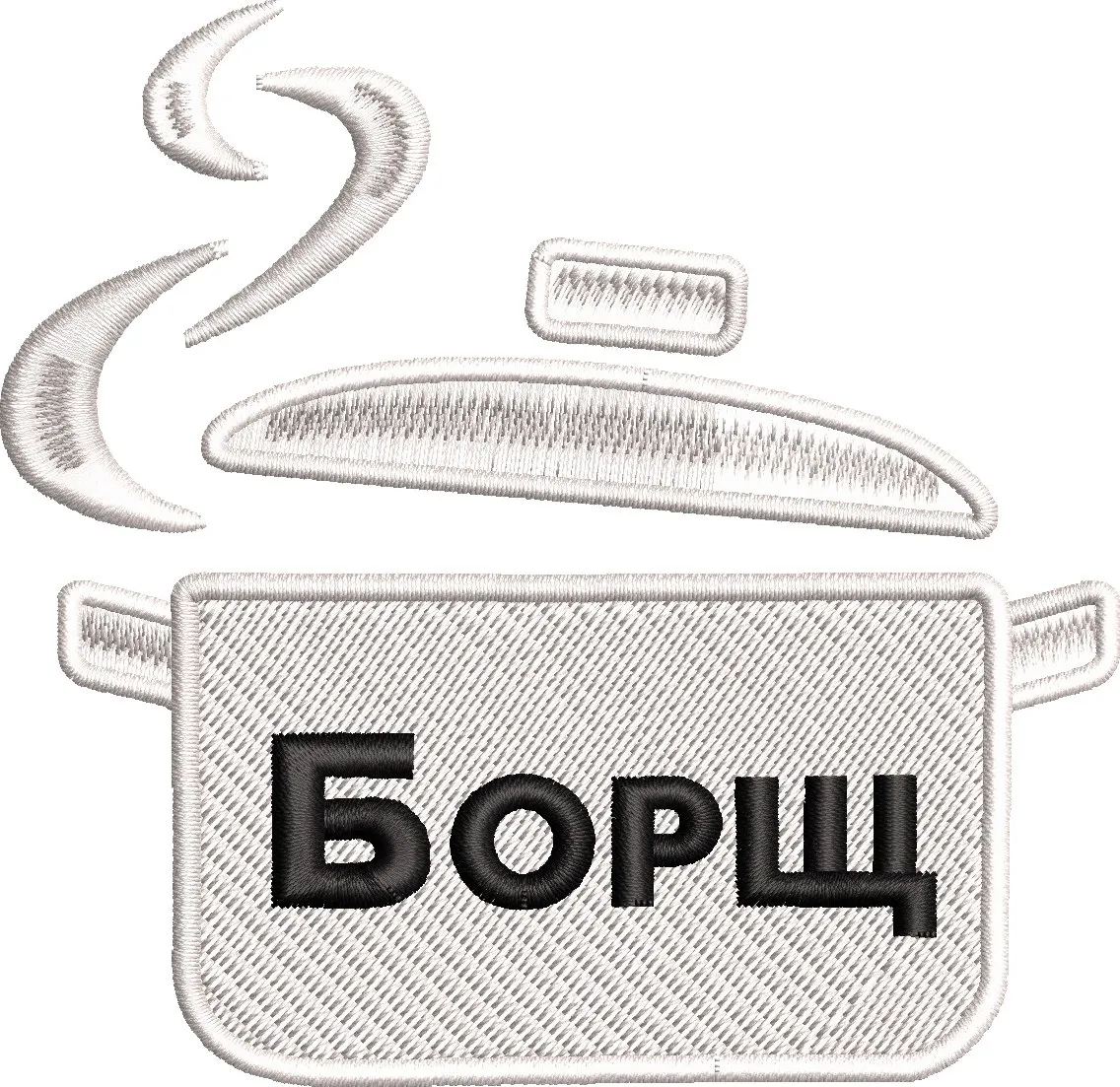  Borscht Pot Embroidered Patch  embroidery pattern preview