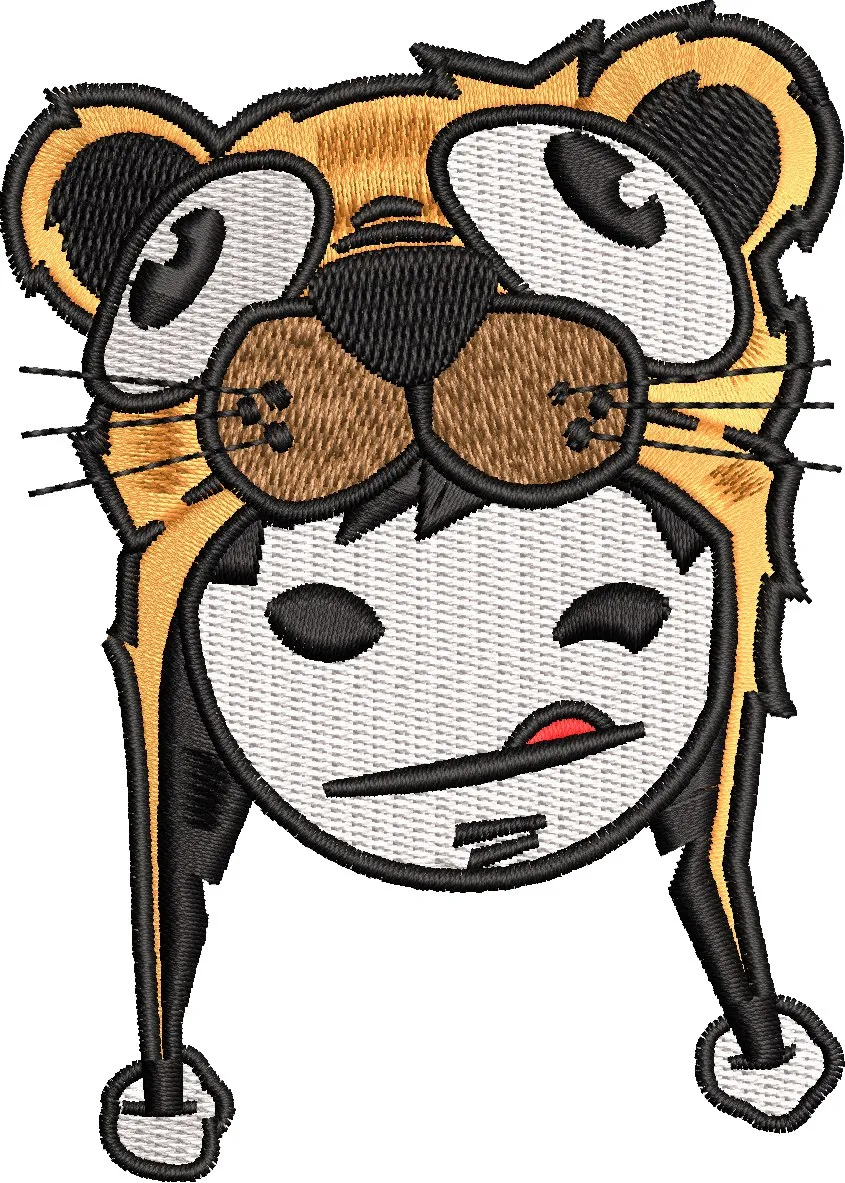  Boy with Tiger Hat Embroidery  embroidery pattern preview