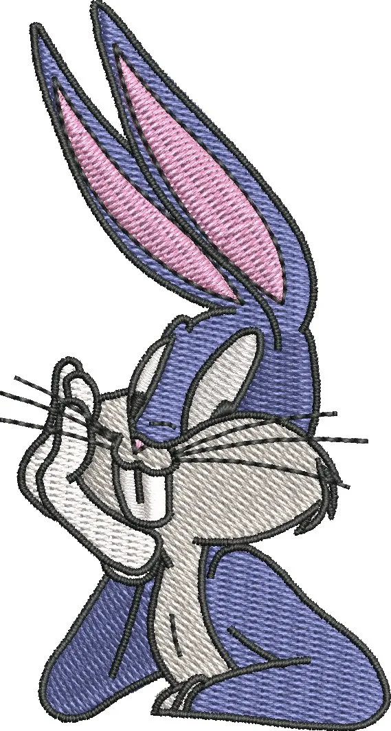  Bugs Bunny Whispering Embroidery Patch  embroidery pattern preview