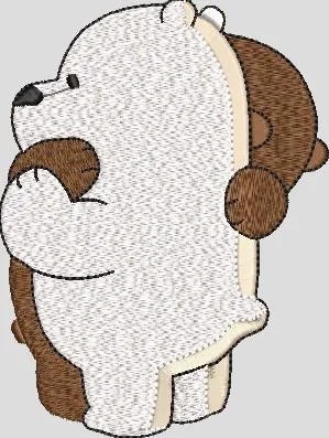  Cartoon Bears Hugging Embroidery  embroidery pattern preview