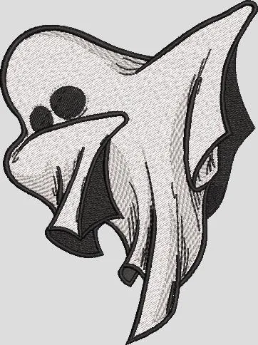  Cartoon Ghost Patch  embroidery pattern preview
