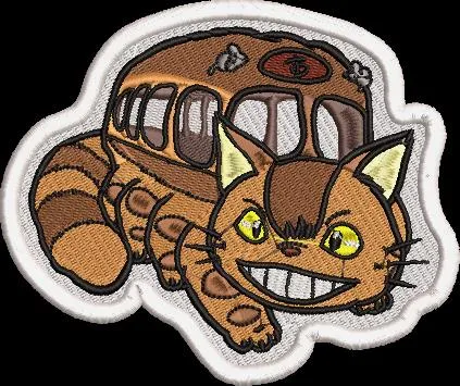 Catbus from My Neighbor Totoro Patch  embroidery pattern preview