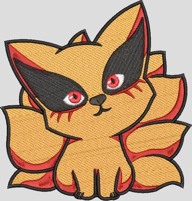  Chibi Kurama Nine Tailed Fox Embroidery  embroidery pattern preview