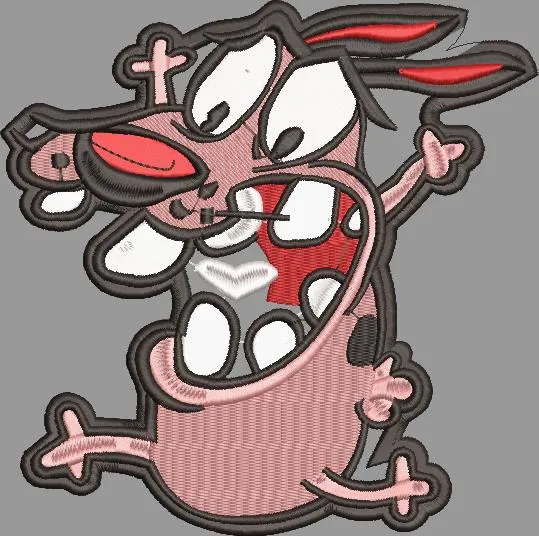  Courage the Cowardly Dog Embroidered Patch  embroidery pattern preview