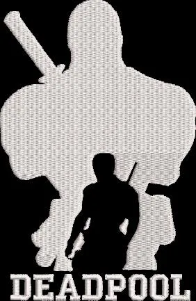 Deadpool Silhouette Dual Layer Design  embroidery pattern preview
