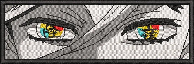  Dramatic Anime Eyes with Kanji Reflection  embroidery pattern preview