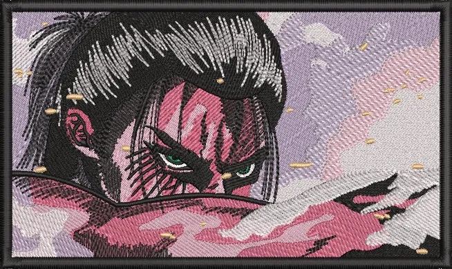 Eren Yeager Attack Titan Intense Stare Embroidery Patch  embroidery pattern preview