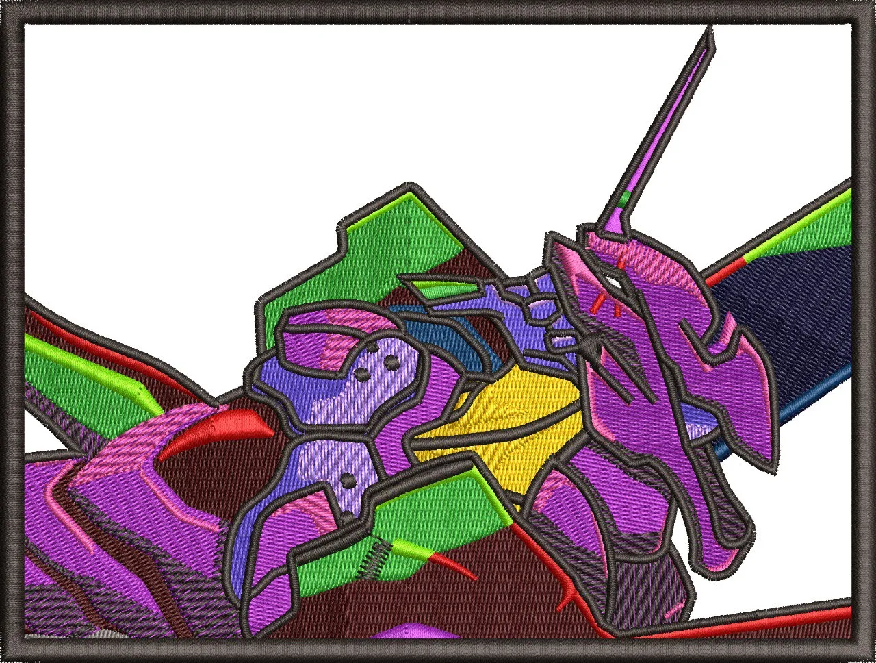  Evangelion Unit 01 Embroidery Style  embroidery pattern preview