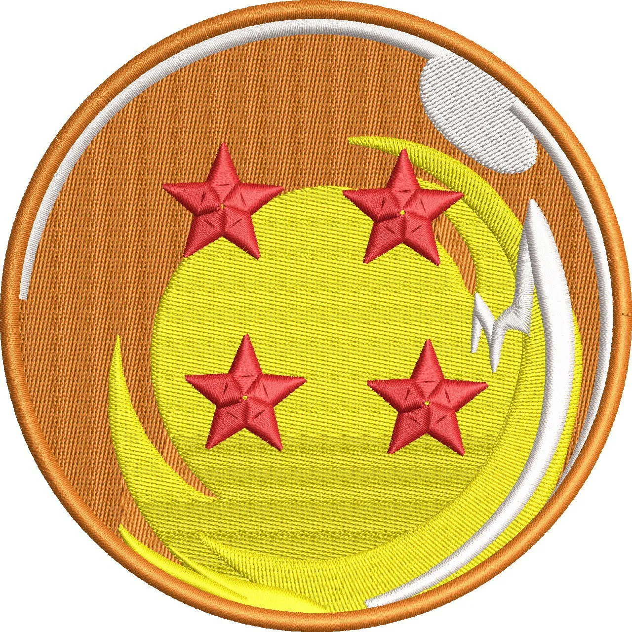  Four Star Dragon Ball Embroidered Patch  embroidery pattern preview