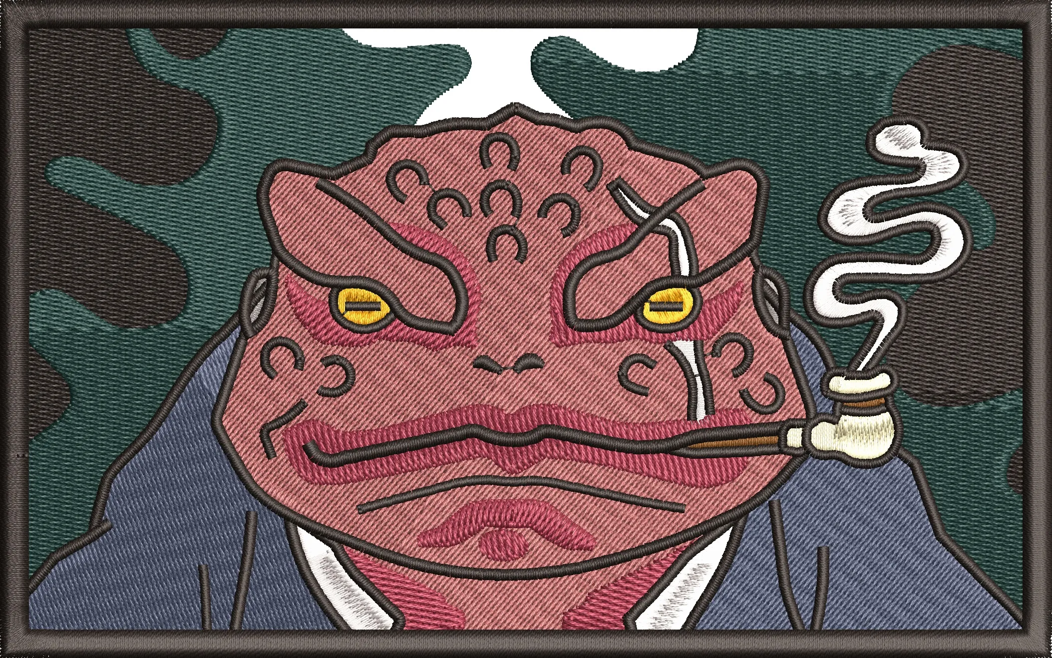  Gamabunta from Naruto Smoking Pipe Embroidery Patch  embroidery pattern preview