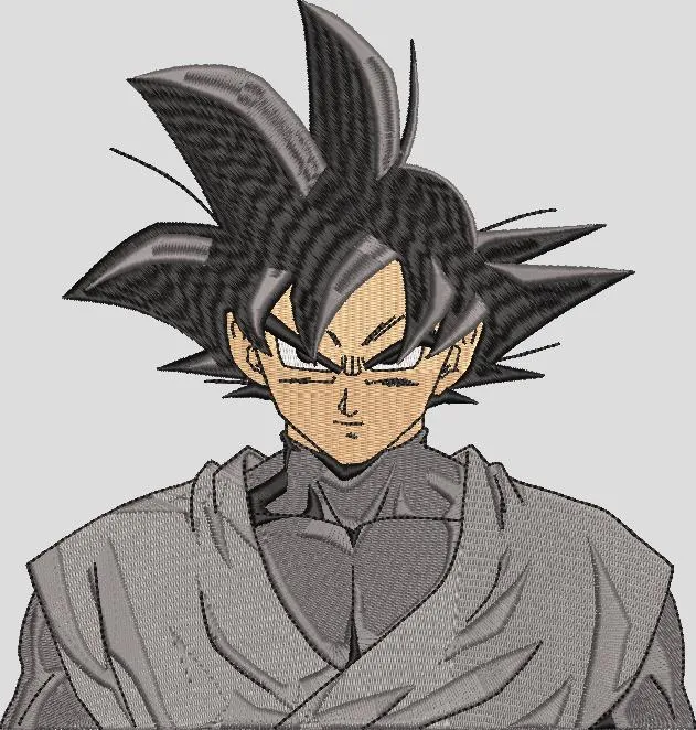  Goku Black Embroidered Portrait  embroidery pattern preview