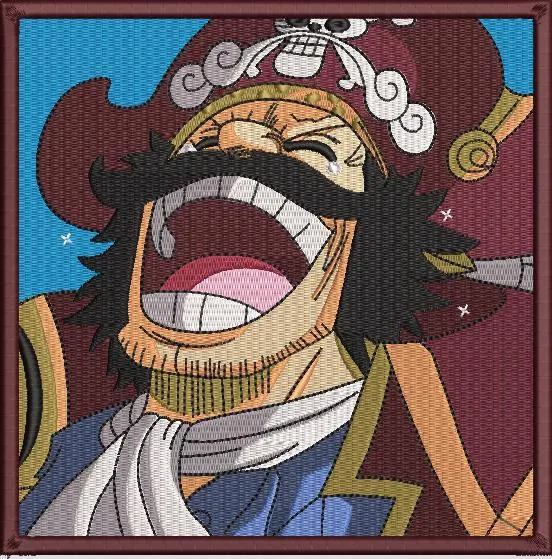  Gol D Roger Laughing Embroidery Style  embroidery pattern preview