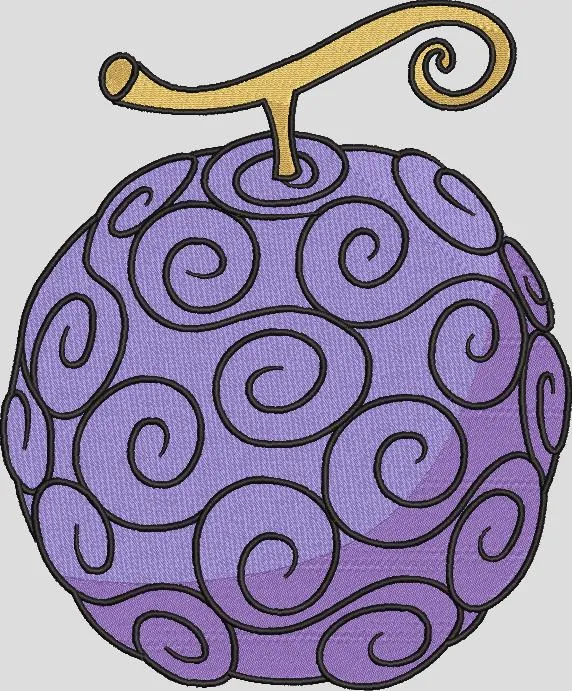  Gomu Gomu no Mi One Piece Devil Fruit  embroidery pattern preview