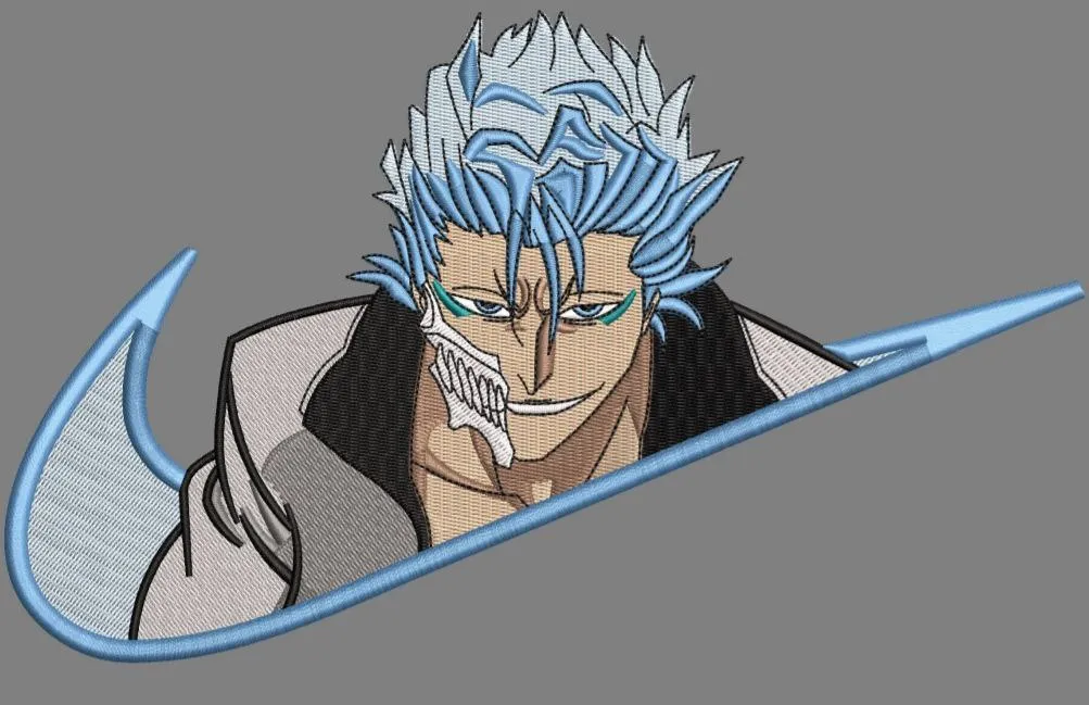  Grimmjow Jaegerjaquez in Blue Nike Logo  embroidery pattern preview