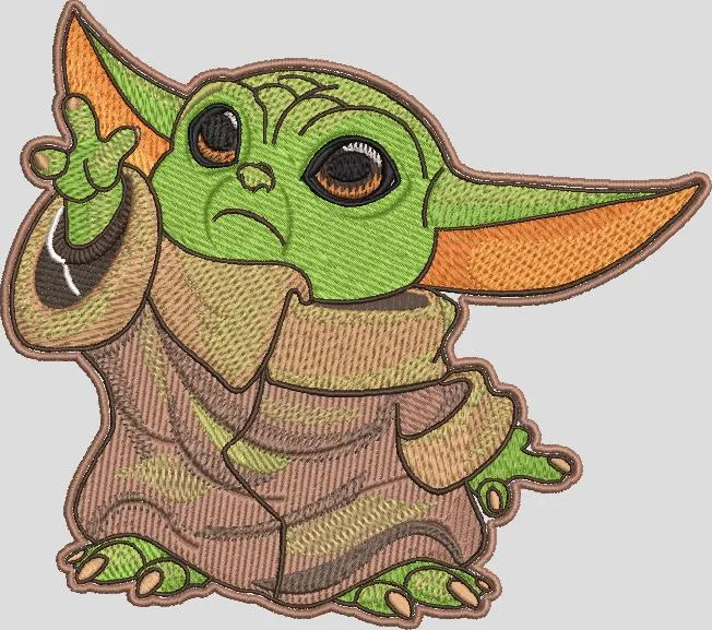  Grogu Baby Yoda Embroidery Patch  embroidery pattern preview