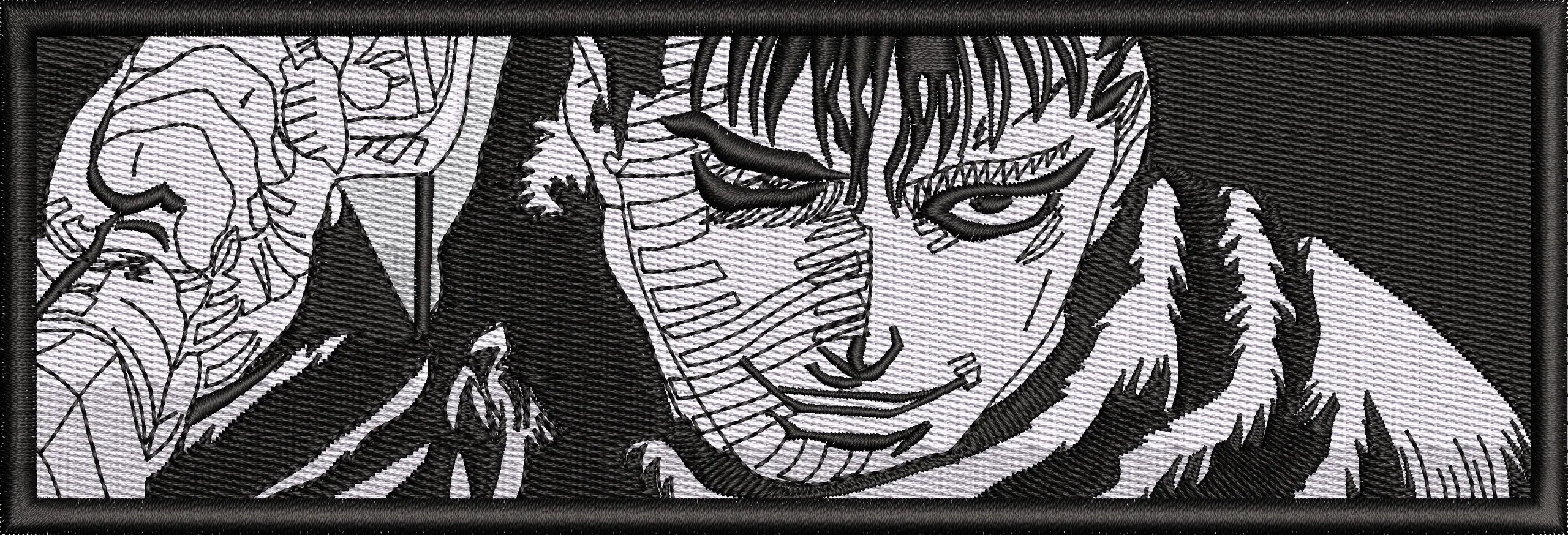  Guts Close Up Berserk Manga Style  embroidery pattern preview