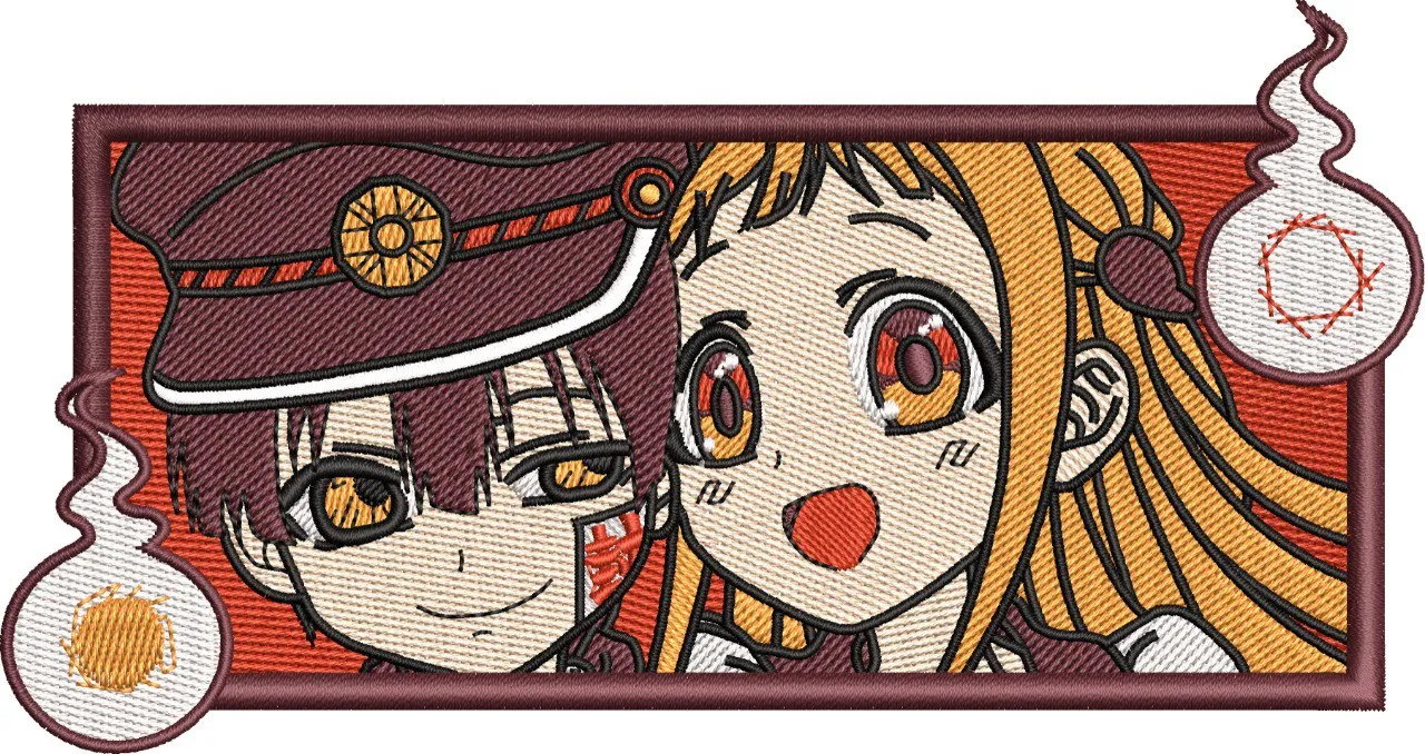  Hanako Kun and Nene Yashiro Patch  embroidery pattern preview