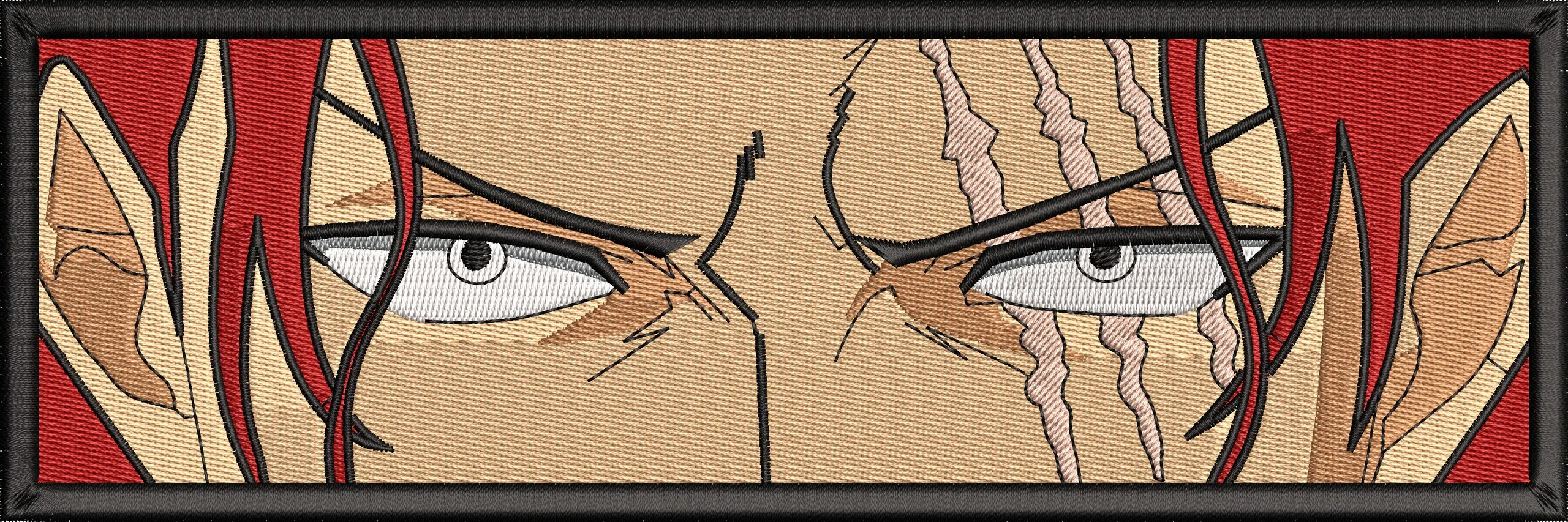  Intense Red Haired Character Eyes Closeup  embroidery pattern preview