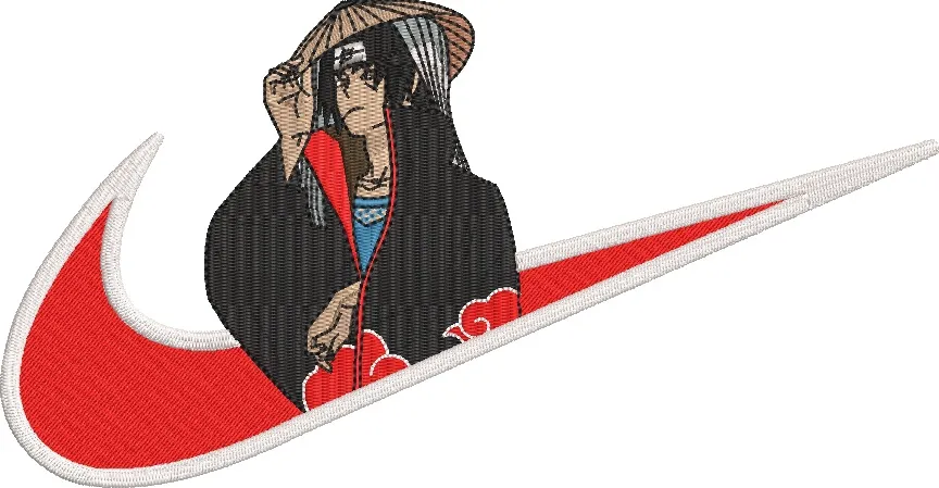  Itachi Uchiha in Nike Swoosh  embroidery pattern preview