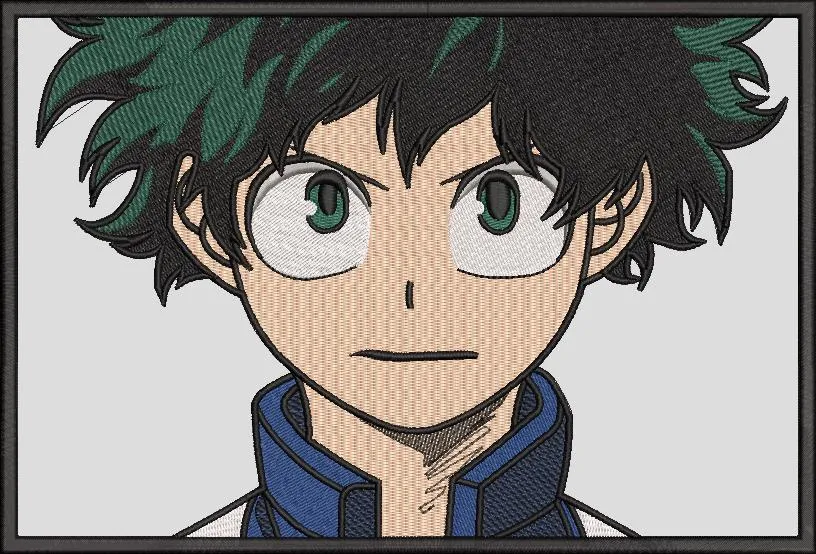  Izuku Midoriya Portrait Embroidery Style  embroidery pattern preview