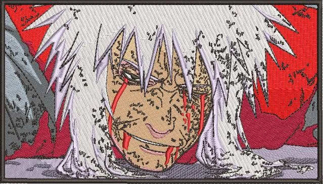  Jiraiya Last Stand Embroidered Patch  embroidery pattern preview
