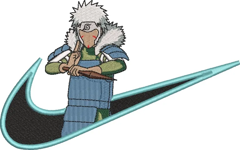  Jiraiya with Nike Logo  embroidery pattern preview