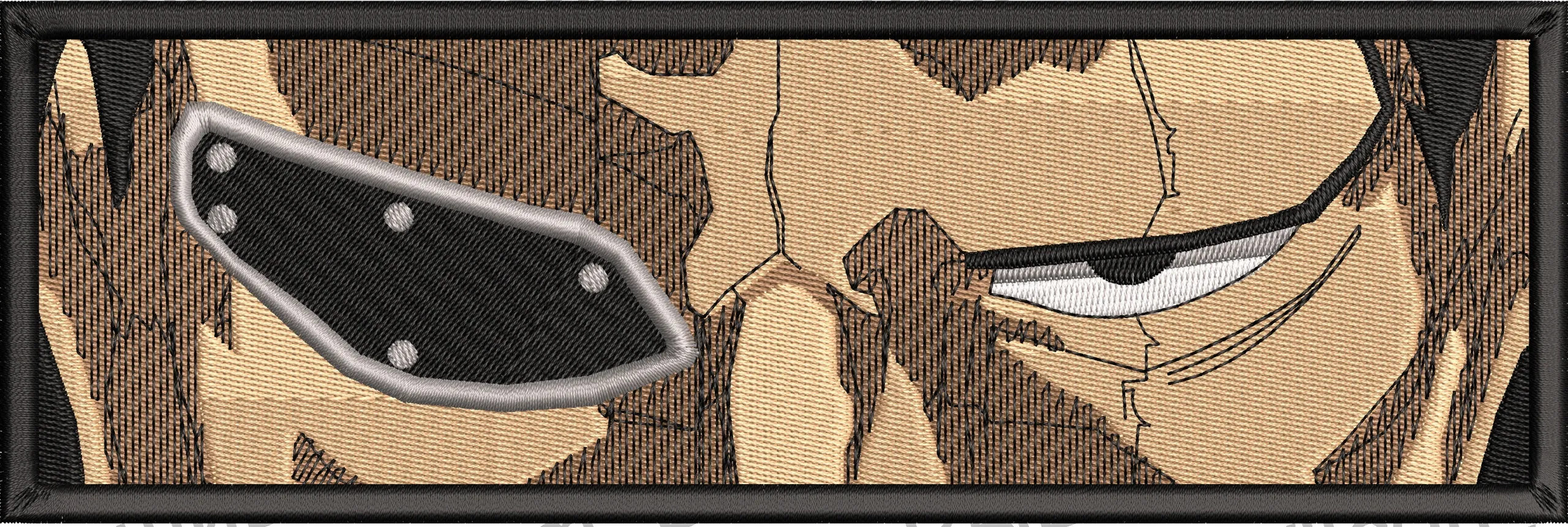  Kakashi Face Closeup Embroidered Patch  embroidery pattern preview