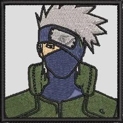  Kakashi Hatake Embroidered Patch  embroidery pattern preview