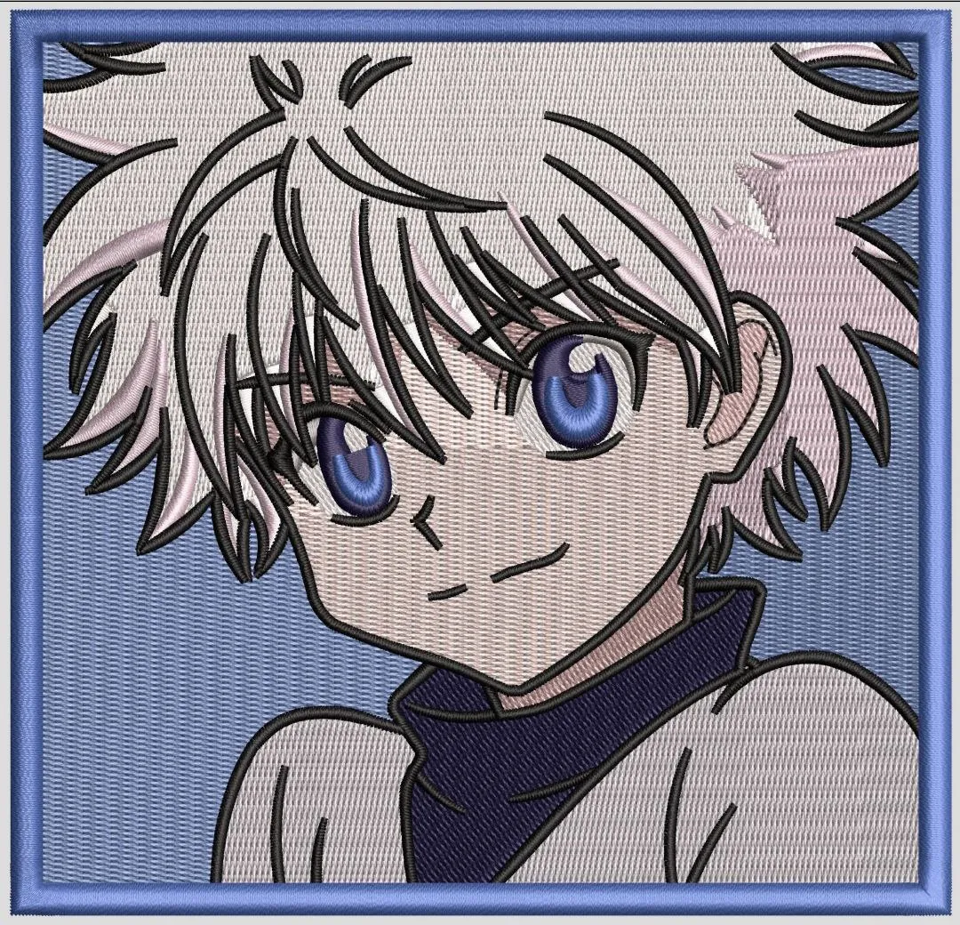  Killua Zoldyck Embroidered Portrait  embroidery pattern preview