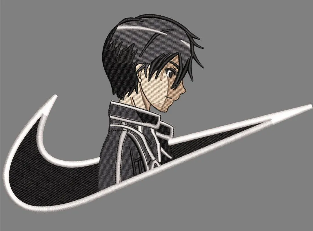  Kirito in Nike Logo Embroidery  embroidery pattern preview
