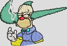  Krusty the Clown Smoking Meme Embroidery  embroidery pattern preview