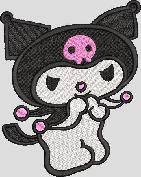  Kuromi from Sanrio Cute Embroidery Patch  embroidery pattern preview