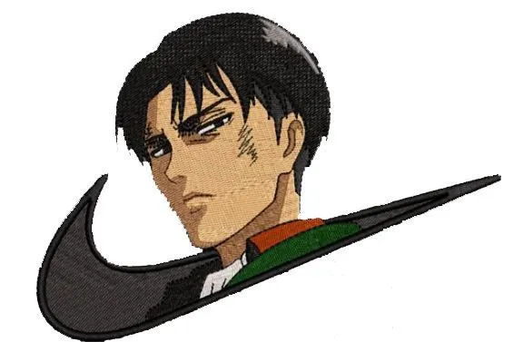  Levi Ackerman in Nike Logo  embroidery pattern preview