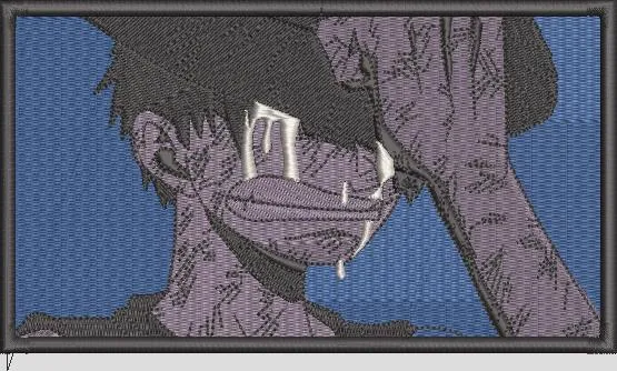  Luffy Crying Embroidery Patch  embroidery pattern preview