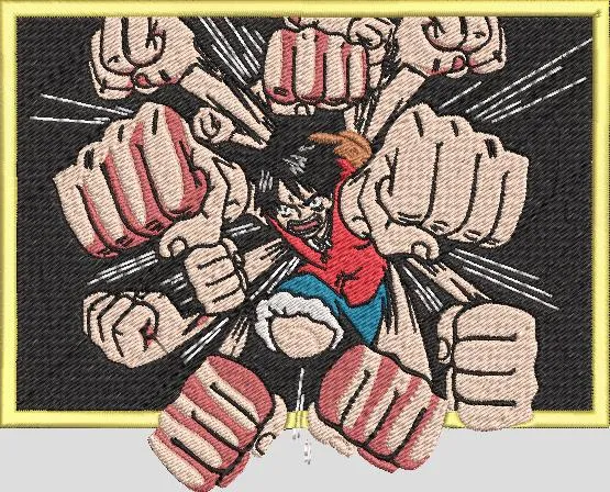  Luffy Gear Third Fist Burst Embroidery  embroidery pattern preview